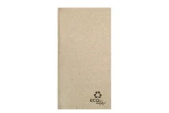 Serviette en ouate recyclée naturelle 40 x 40 cm gaufrée-collée 2 plis pliée en 8 Kangourou - 960 unités - Betik