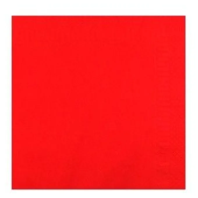 Serviette Ouate 20x20 cm Rouge Ecolabell - Lot de 3 Colis de 1800 - Manufacture De L'Ephemere
