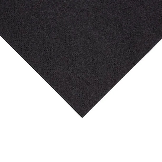 Serviettes Cocktail 2 Plis Format 1/4 Recyclable 240mm Noires - Lot de 4000 - Fiesta