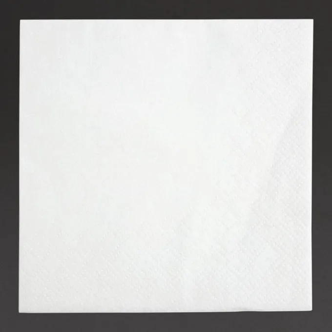 Serviettes Cocktail 2 Plis Format 1/4 Recyclable 240mm Blanches - Lot de 4000 - Fiesta