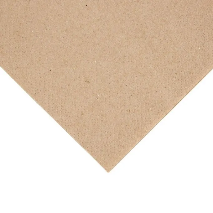 Serviettes Cocktail Recyclées 2 Plis Pliage 1/4 240mm Kraft - Lot de 4000 - Fiesta