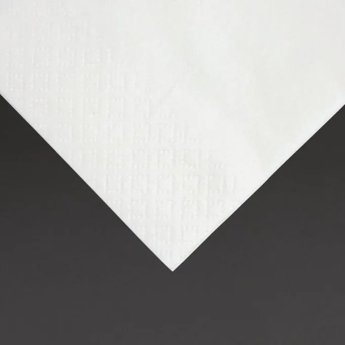 Serviettes Snacking 2 Plis Pliage 1/8 Recyclable 330 mm Blanches - Lot de 2000 - Fiesta