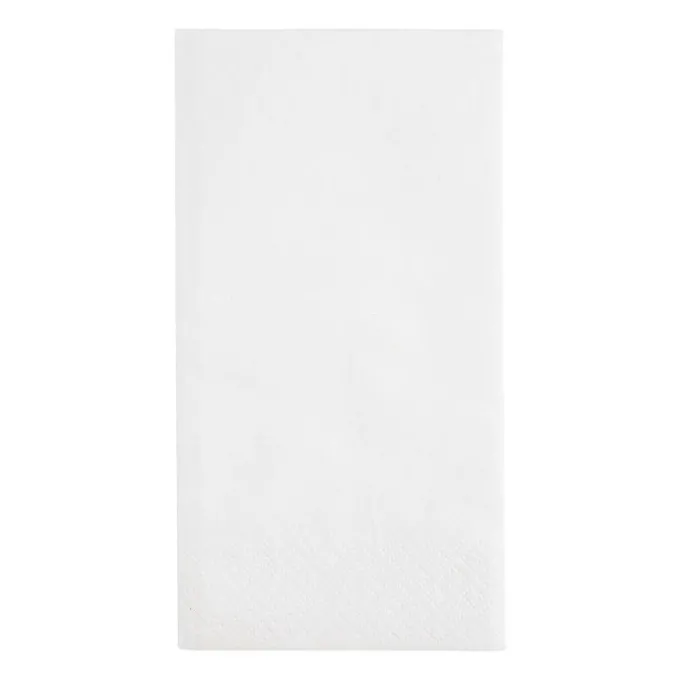 Serviettes Snacking 2 Plis Pliage 1/8 Recyclable 330 mm Blanches - Lot de 2000 - Fiesta
