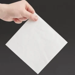 Serviettes Snacking 2 Plis Pliage 1/4 Recyclable 330 mm Blanches - Lot de 2000 - Fiesta