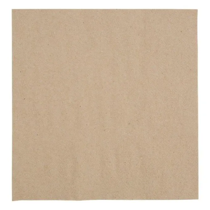 Serviettes Snacking Recyclées 2 Plis Pliage 1/4 Recyclable 330 mm Kraft - Lot de 2000 - Fiesta