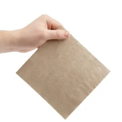 Serviettes Snacking Recyclées 2 Plis Pliage 1/4 Recyclable 330 mm Kraft - Lot de 2000 - Fiesta