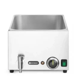 Set Bain-marie avec robinet de vidange HENDI RANGER + 3 x bac GN 1/3 avec couvercle, GN 1/1, 230V/1000W, 605x332x(H)242mm - Hendi