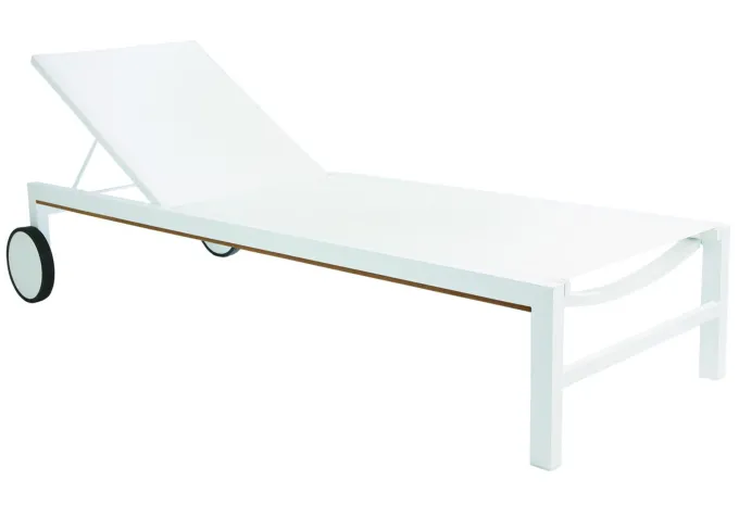 Set 2 Chaise Longue Texth. Shio Blanche - RESOL