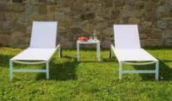 Set 2 Chaise Longue Texth. Shio Blanche - RESOL