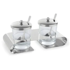 Set de burettes en Verre/inox L 225 mm l 100 mm - Was Germany