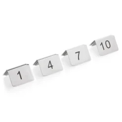 Set de 12 numéros de table en Acier au nickel-chrome - 1 à 12 - Was Germany