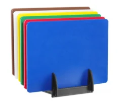 Set de 6 planches à découper HACCP avec rack, 6 u., 450x300x(H)10mm - Hendi