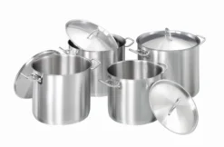 Set 4 Marmites Inox avec Couvercles - Induction - Bartscher