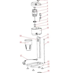 Shaker à Lait MLS 1 - 500ml - 2 Vitesses - Beckers