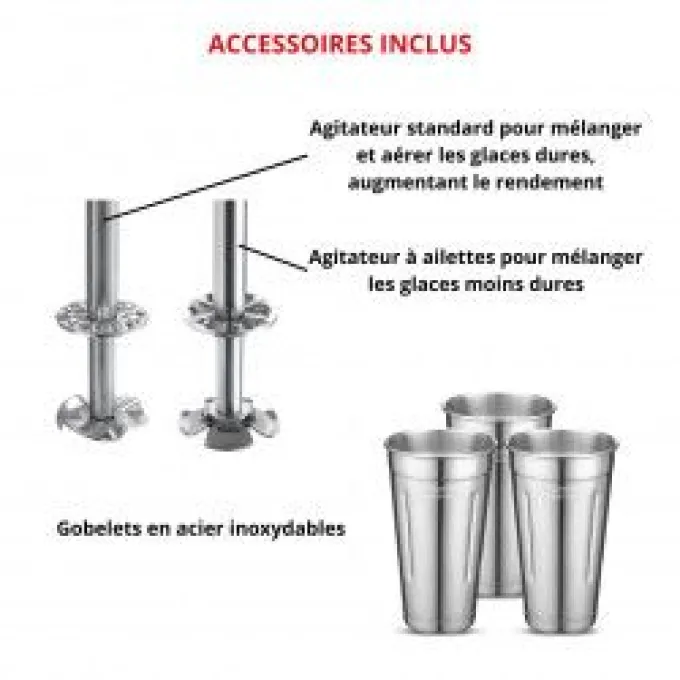 Shaker 2 Têtes Professionnel - 3 Vitesses - 750W - Waring