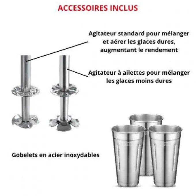 Shaker 3 Têtes Professionnel - 3 Vitesses - 750W - Waring