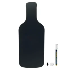 Silhouette ardoise ''bouteille''- Feutre-craie inclus et kit velcro pour accrochage mural - 30x50cm - Securit