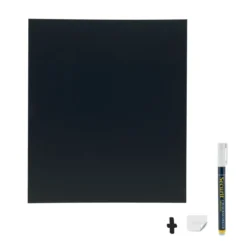 Silhouette ardoise ''carré'' - Feutre-craie inclus et kit velcro pour accrochage mural - 30x50cm - Securit