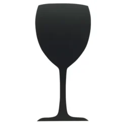 Silhouette Ardoise ''Verre'' - Feutre-craie inclus et kit velcro pour accrochage mural - 30x50cm - Securit