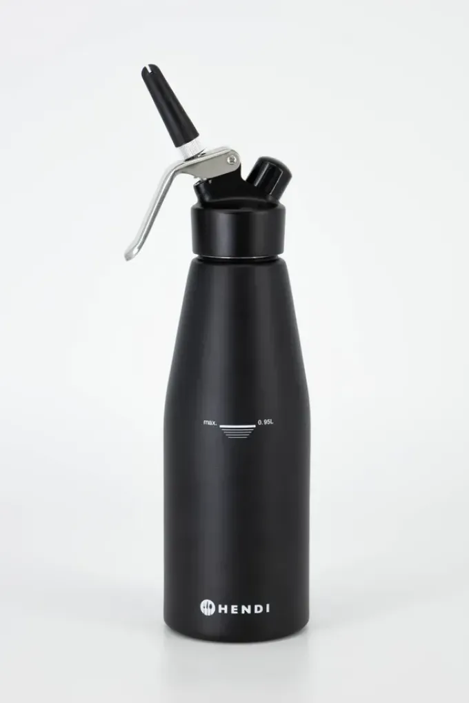 Siphon à chantilly Kitchen Line Noir 0,95 Litre - Hendi