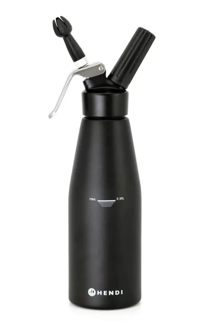 Siphon à chantilly Kitchen Line Noir 0,95 Litre - Hendi