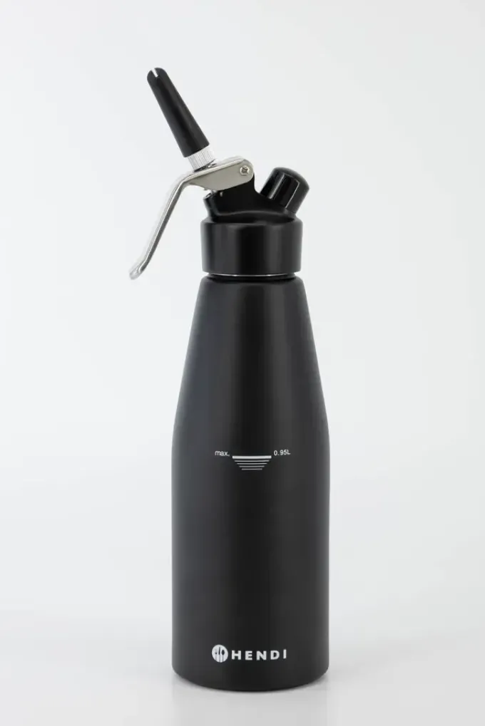 Siphon à chantilly Kitchen Line Noir 0,95 Litre - Hendi