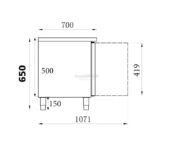 Soubassement Réfrigéré 2 Portes GN1/1 - Combisteel