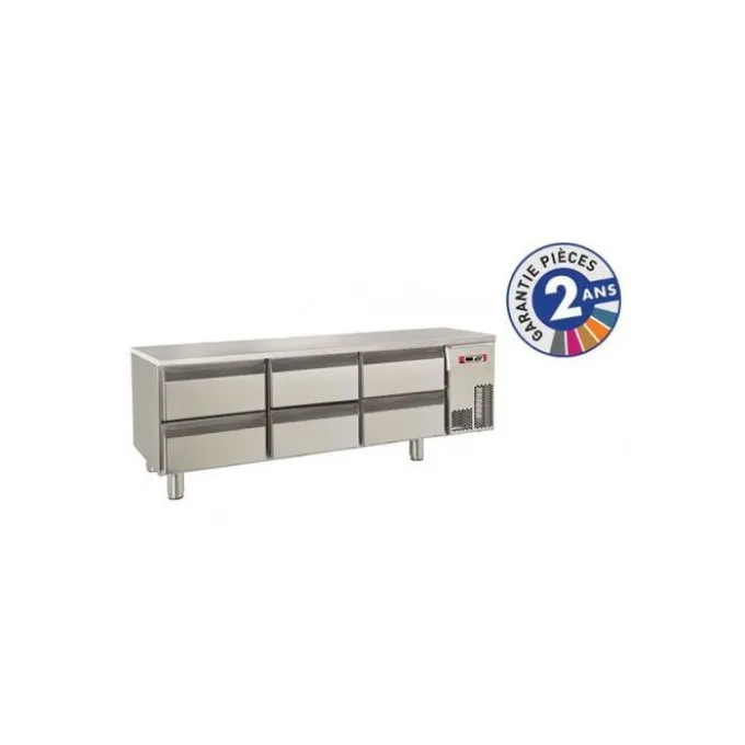 Soubassement réfrigéré positif inox - 220 L - Baron