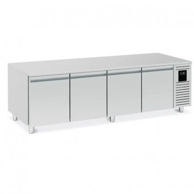Soubassement Réfrigéré Professionnel Positif 4 Grands Tiroirs - 260 L - Nosem