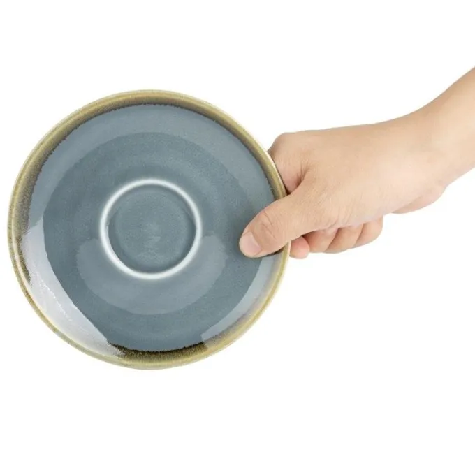 Soucoupe couleur océan Kiln Olympia pour GP330 140 mm - Lot de 6