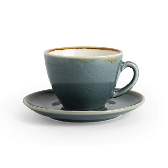 Soucoupe couleur océan Kiln Olympia pour GP330 140 mm - Lot de 6