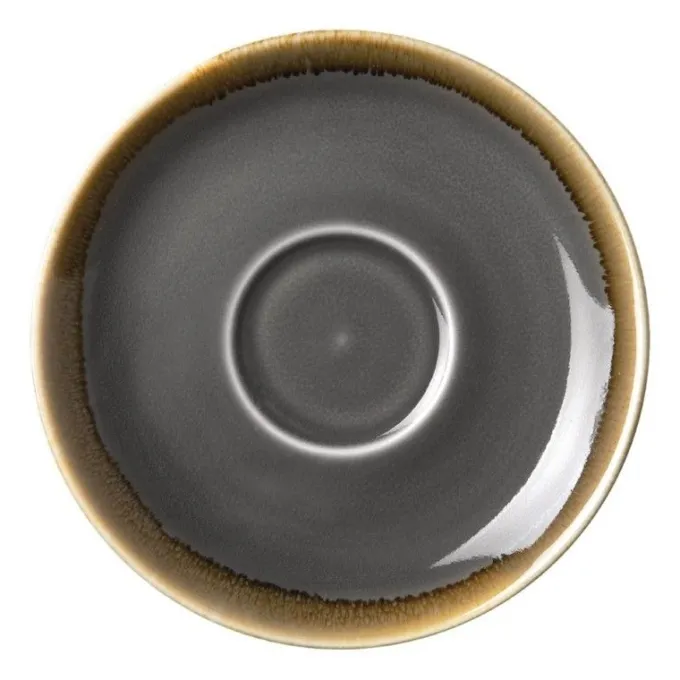 Soucoupe Espresso Grise - 140 mm - Lot de 6