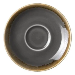 Soucoupe expresso grise 115 mm - Lot de 6