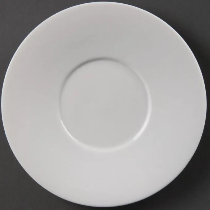 Soucoupe porcelaine blanche Olympia - Lot de 6