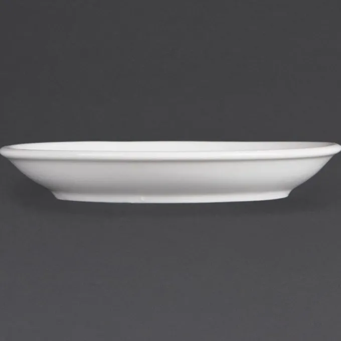 Soucoupe pour tasse à expresso empilable blanche Olympia - Lot de 12