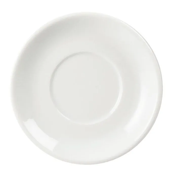 Soucoupe pour tasse à expresso empilable blanche Olympia - Lot de 12