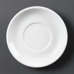 Soucoupe pour tasse à expresso empilable blanche Olympia - Lot de 12