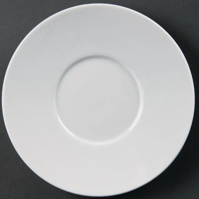 Soucoupes Élégantes pour Tasses CD735 Whiteware Lot de 12 Olympia