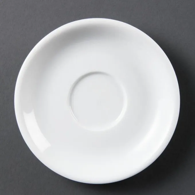 Soucoupes pour tasses à cappuccino blanches Olympia - Lot de 12