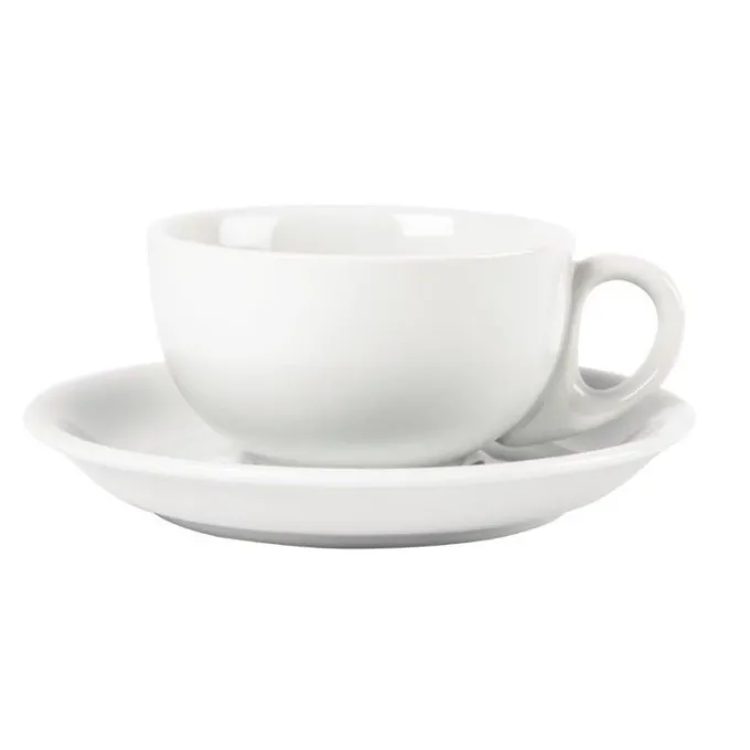 Soucoupes pour tasses à cappuccino blanches Olympia - Lot de 12