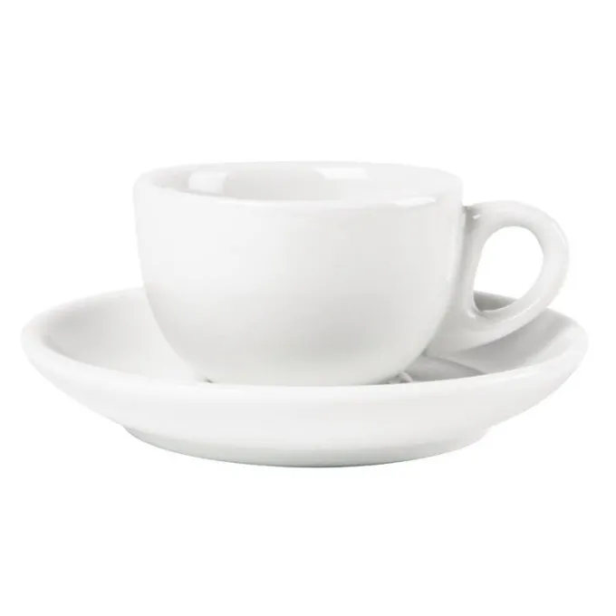 Soucoupes pour tasses à espresso blanches Olympia - Lot de 12