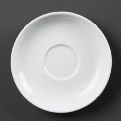 Soucoupes pour tasses à espresso blanches Olympia - Lot de 12