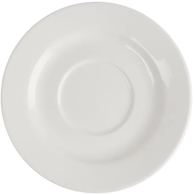 Soucoupes Rondes en Porcelaine Fine 143 mm Lumina - Lot de 6