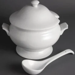 Soupière et Louche en Porcelaine - Olympia