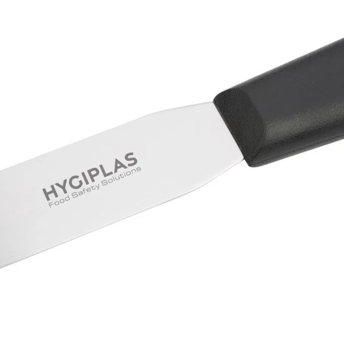 Spatule Professionnelle Flexible Noire Lame Droite 100 mm - Hygiplas