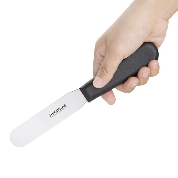 Spatule Professionnelle Flexible Noire Lame Droite 100 mm - Hygiplas