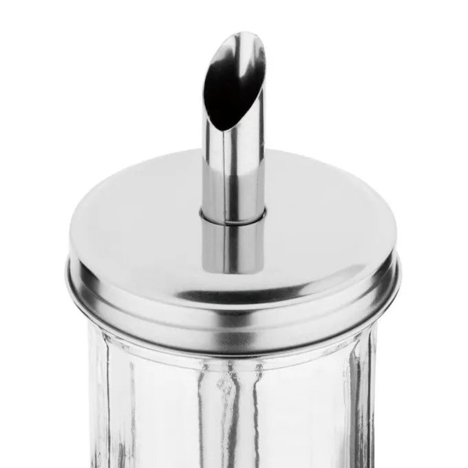 Sucrier Doseur Professionnel en Inox et Verre - Bec de 19 mm - Olympia