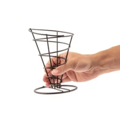 Support Conique Noir pour Frites H 175 mm - Olympia