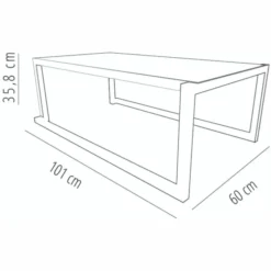 Table Basse BARCINO Intérieur Extérieur 101x60 - Resol