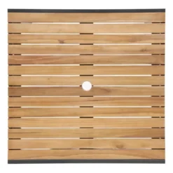 Table Carrée - Acier & Acacia - 800 mm - Bolero
